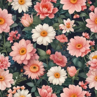 cartoon flowers aesthetic