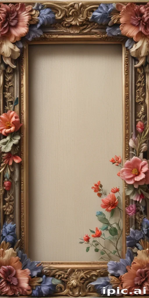 frame with flowers