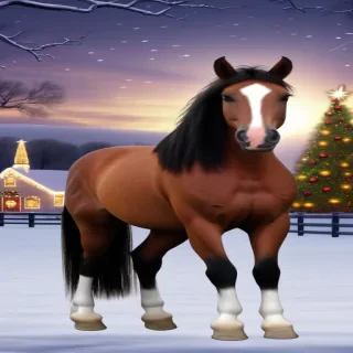 christmas horse wallpaper