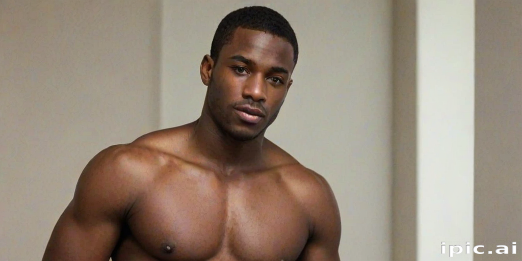 black shirtless man