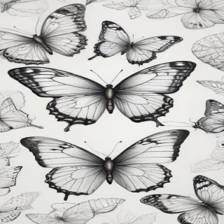 drawing butterflies