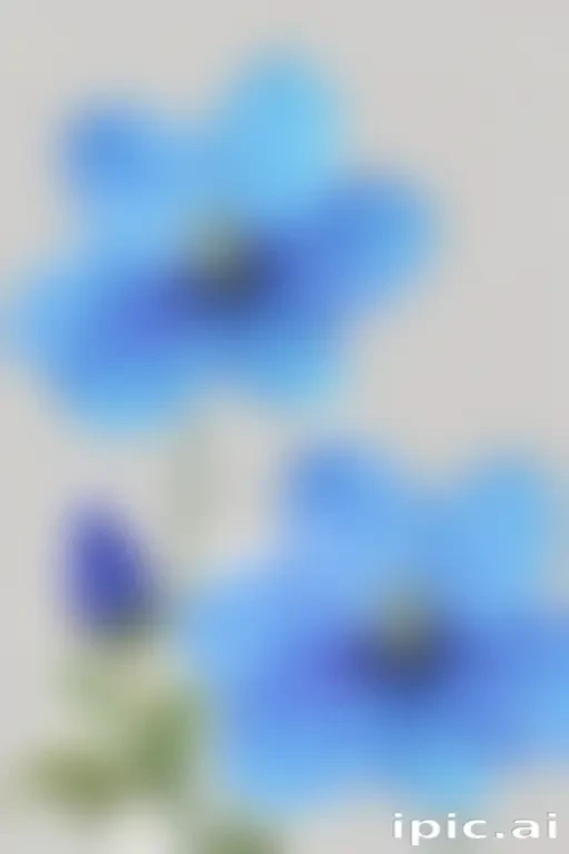 transparent blue flowers