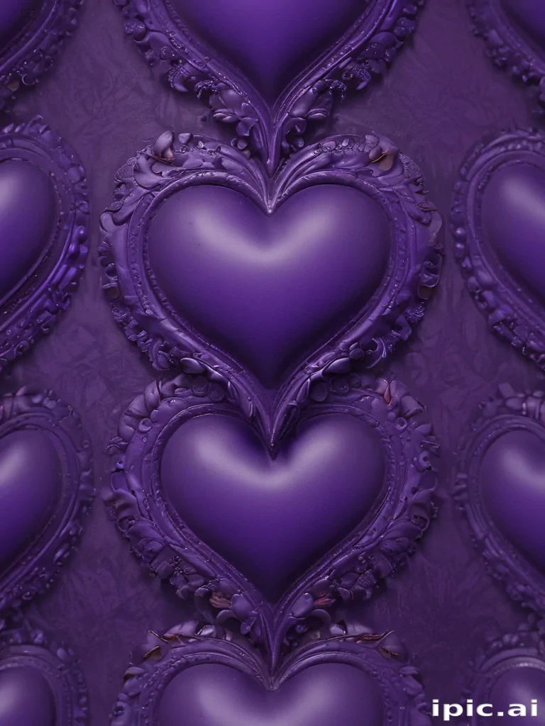 purple heart pattern wallpaper