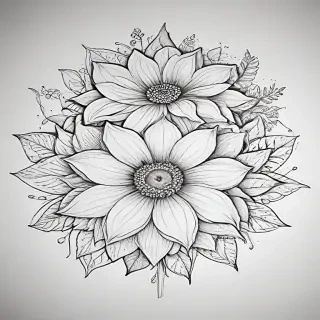 flower drawing for coloring