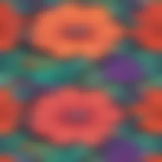 color drawing flowers