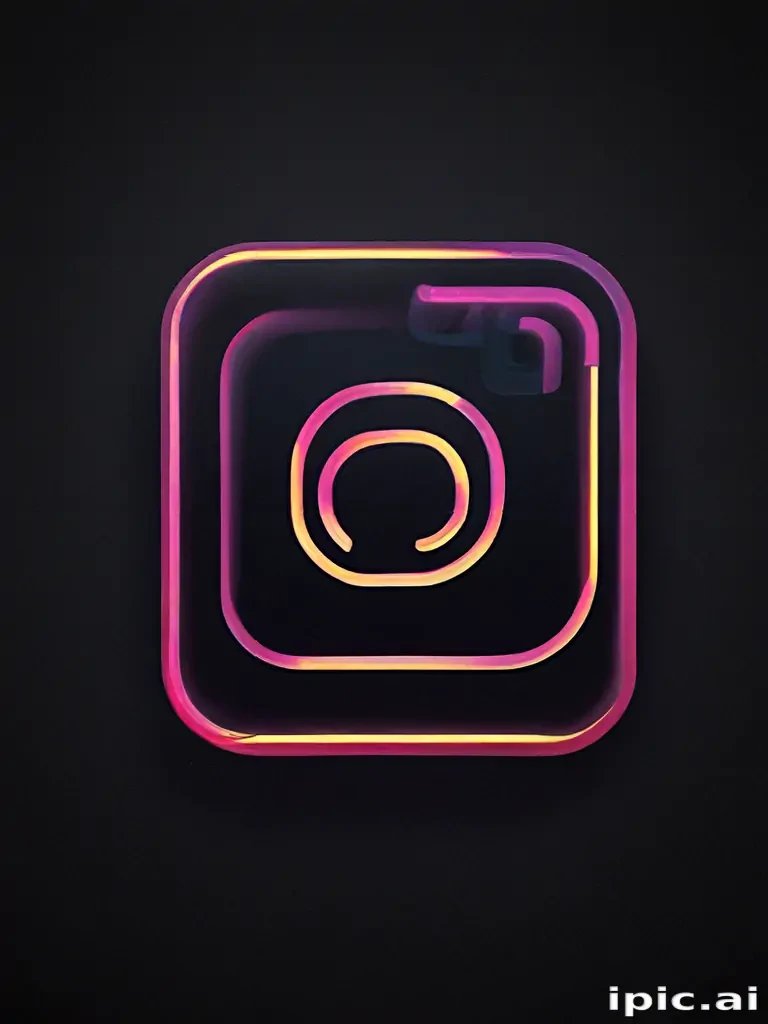 neon instagram logo