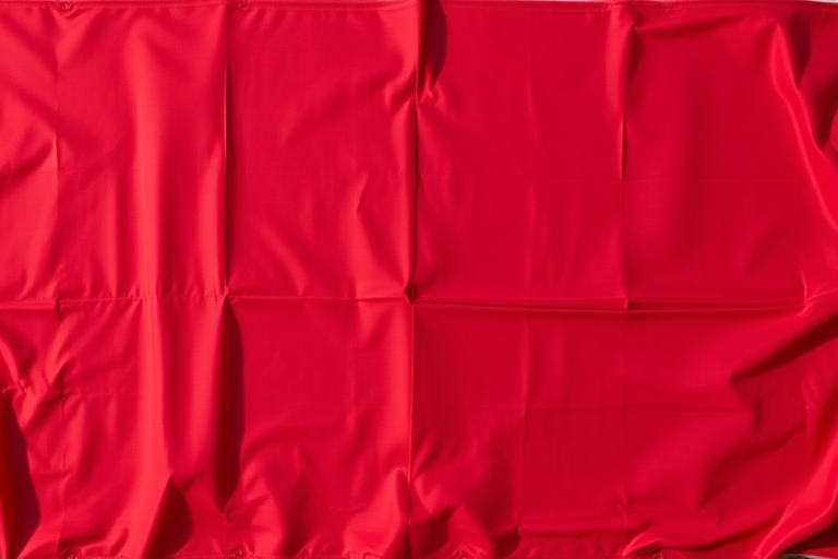 Create a high-resolution image of the Danish flag, captured with a Canon EOS R5, 50mm lens, f/8 aperture, ISO 100, 1/200 sec shutter speed, top-down view, vibrant colors, sharp focus, minimal shadow.