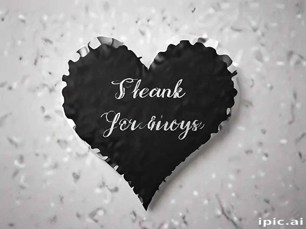thank you black and white