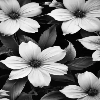 black and white flower background