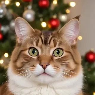 cat christmas background