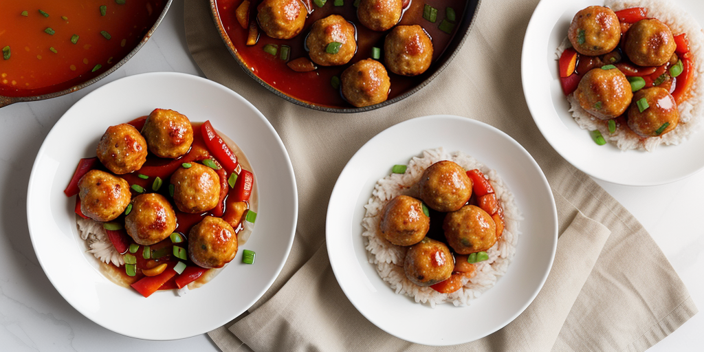 sweet and sour chicken meatballs