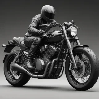 motorcycle clipart black and white