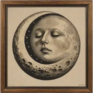 vintage moon art
