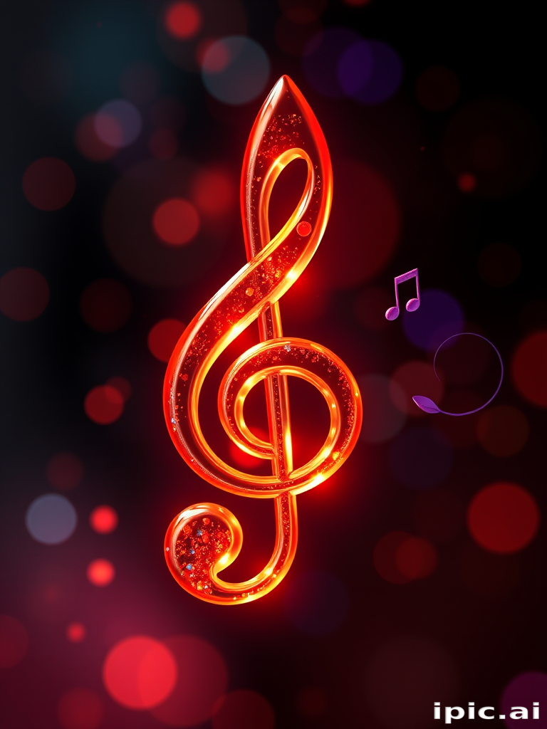 transparent music note