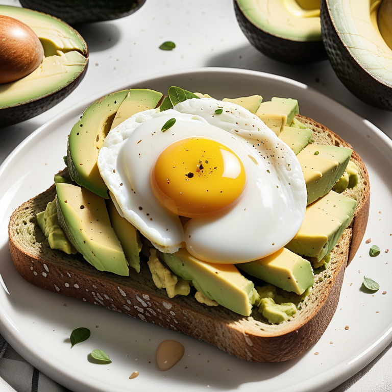 avocado toast with egg calories