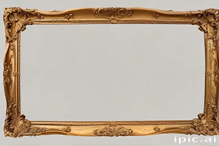 golden frame png transparent