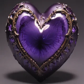 aesthetic purple heart