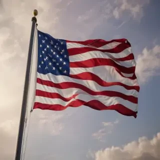 american flag waving png