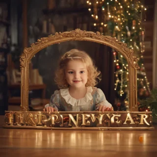 happy new year vintage