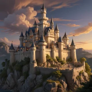 cartoon of castle