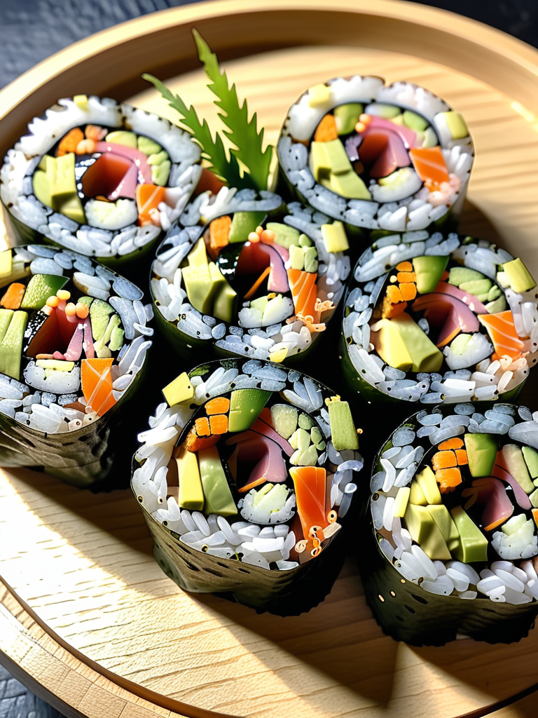 a a c roll sushi