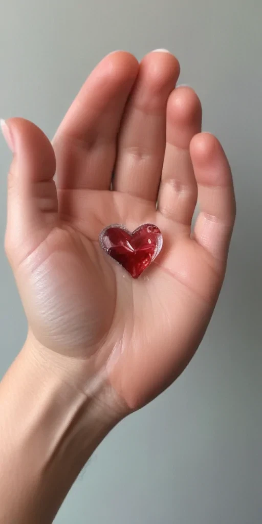 hand heart aesthetic