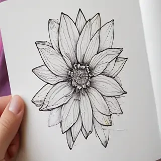 flower line work