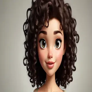 cartoon characters with curly hair