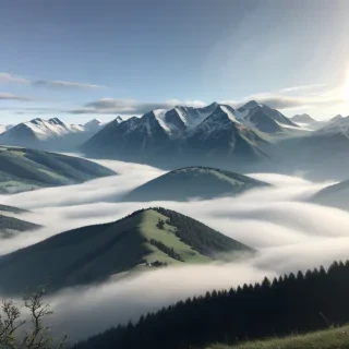 misty mountains