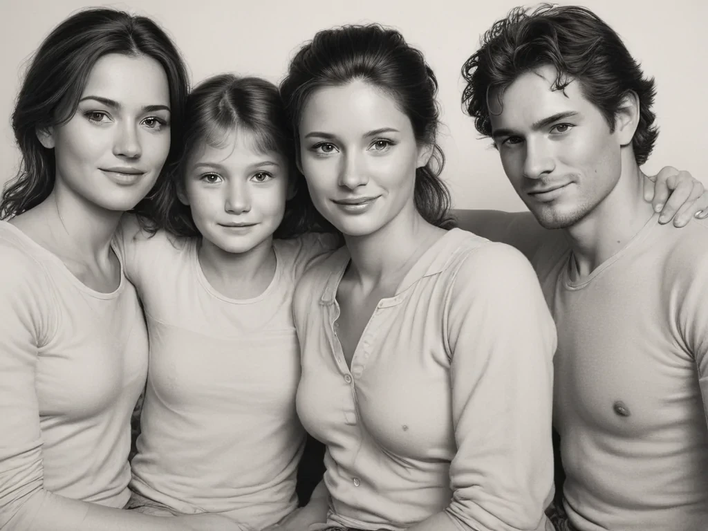 drawings of family