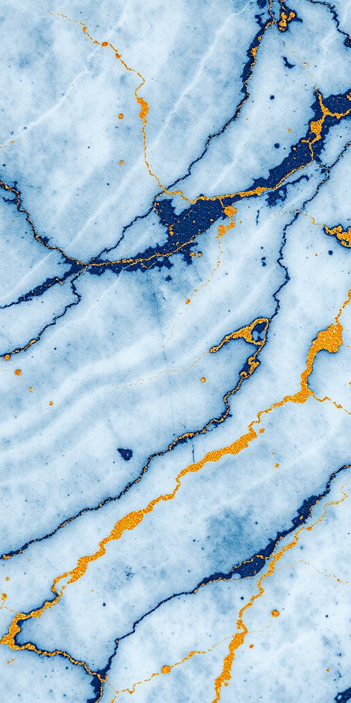 high-resolution marble texture with blue and gold veins, soft natural light, macro lens, f/2.8 aperture, 50mm camera, shallow depth of field, high dynamic range, DSLR camera