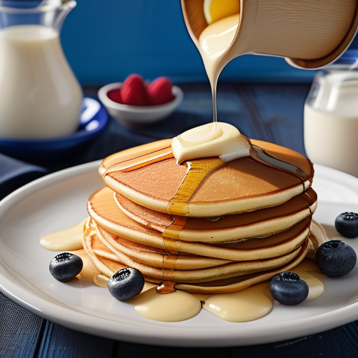 pancakes with heavy whipping cream