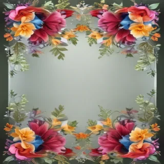 transparent floral border