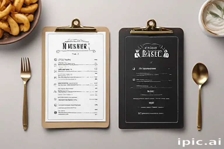restaurant menu mockup
