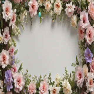 frame with flowers