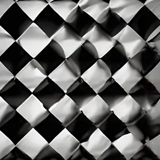 black and white checkered background