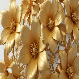 gold flowers png