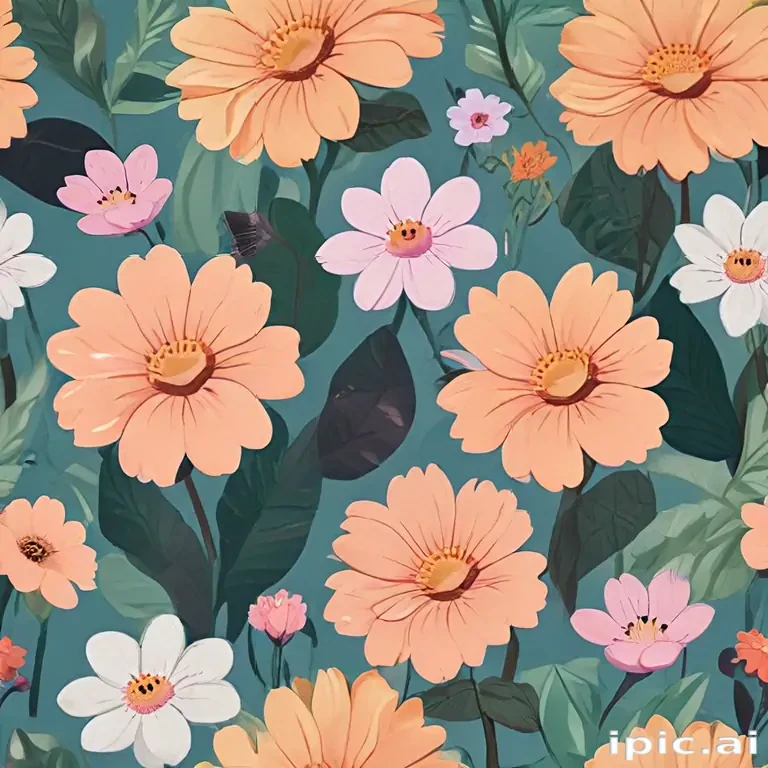 cartoon flowers aesthetic