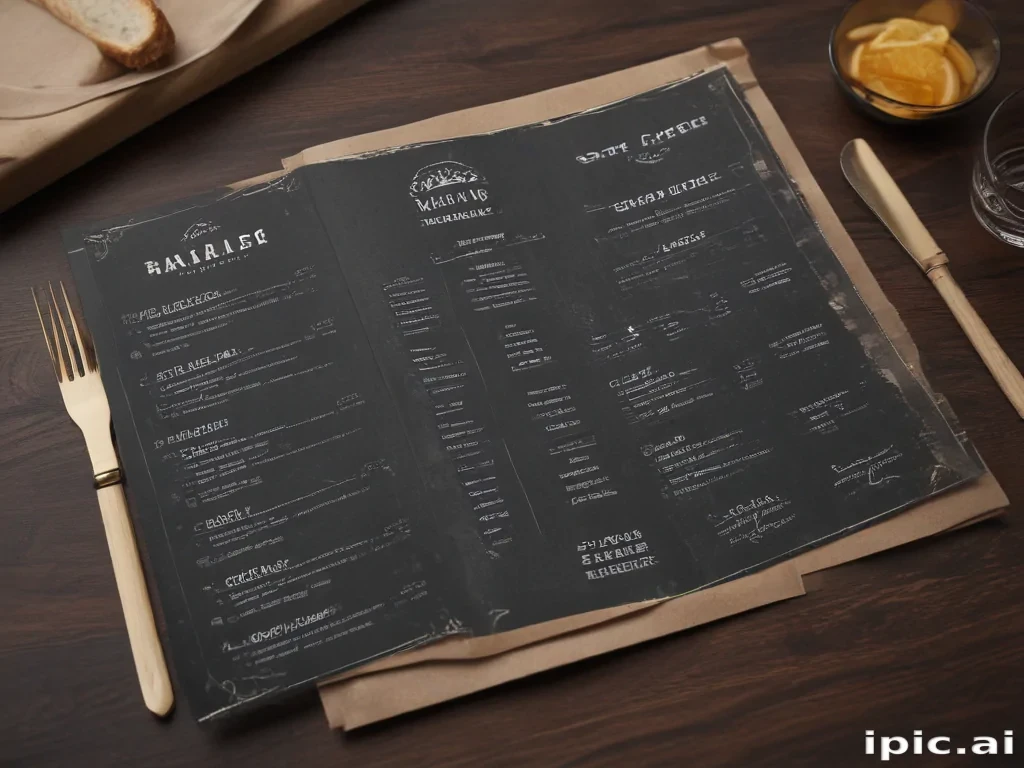 restaurant menu mockup free