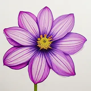 drawings of flowers with color