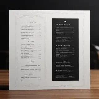 restaurant menu mockup