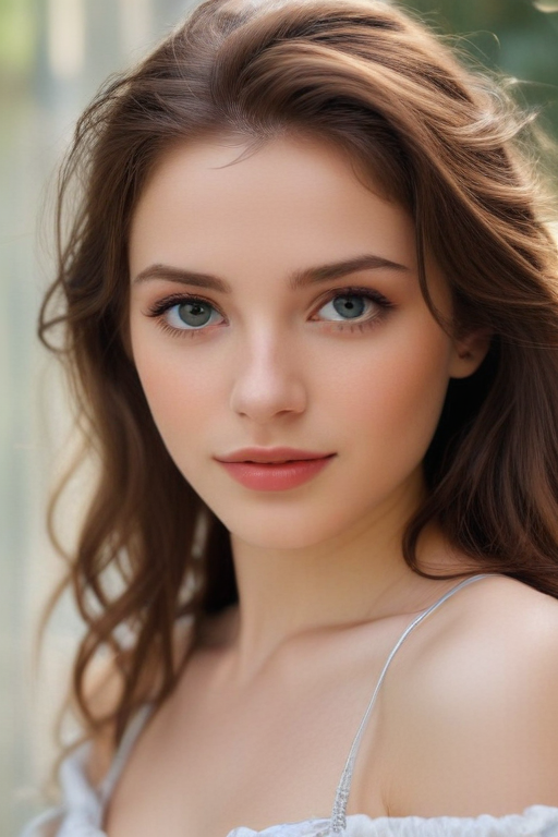 Captivating Portrait of a Young Woman with Striking Features and ...