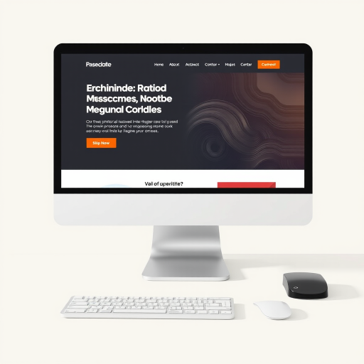 computer website mockup
