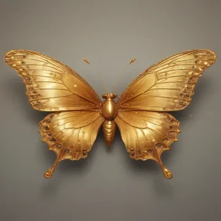 golden butterfly png