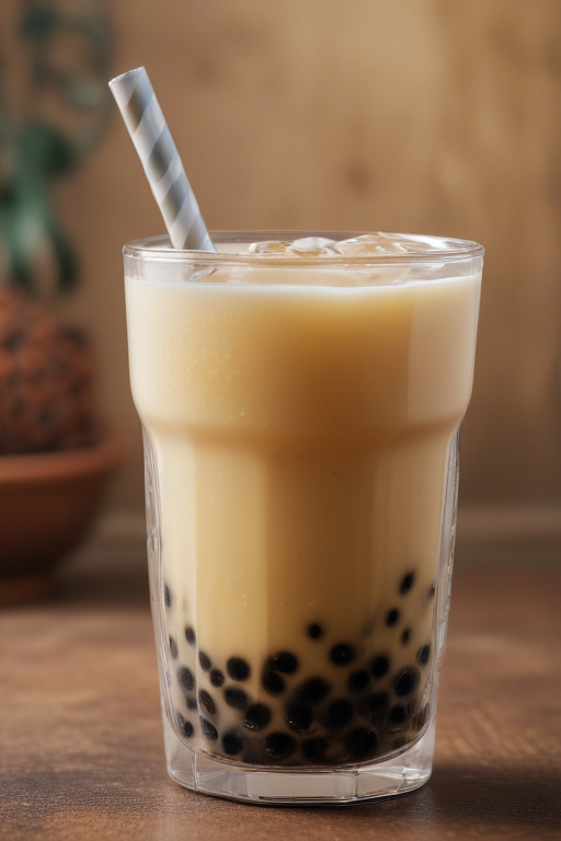 Refreshing Bubble Tea with Tapioca Pearls and Creamy Milk Base for ...