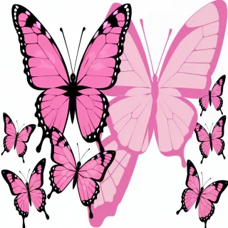 pink butterfly clipart