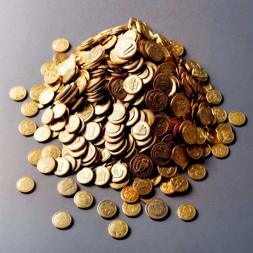 pile of treasure with gold coins and jewels
