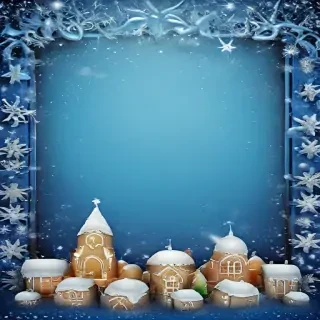 blue christmas bg