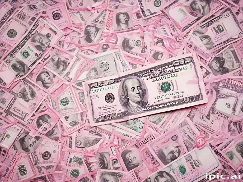 pink money background