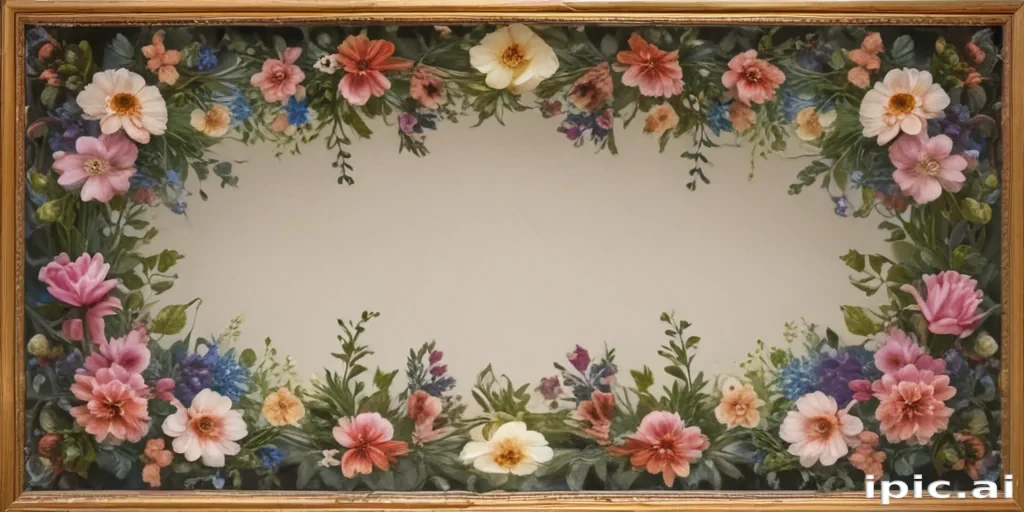 frame with flowers